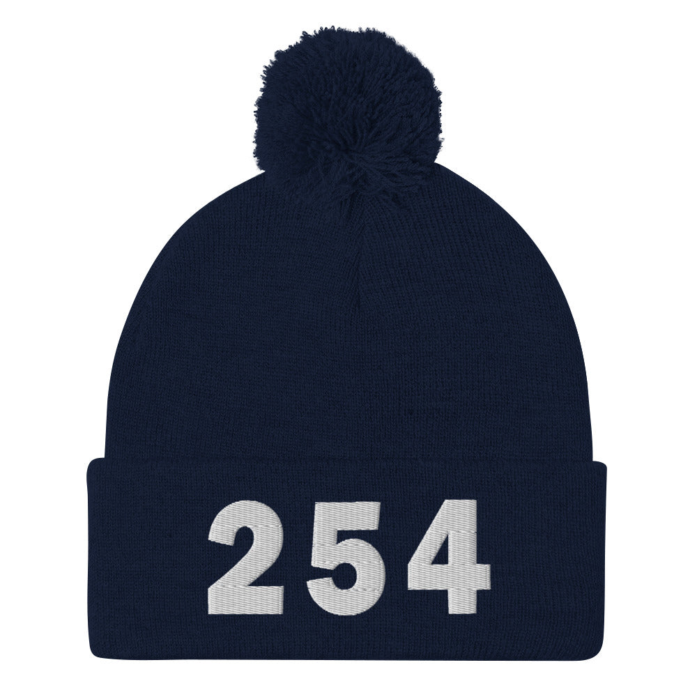 254 Area Code Pom-Pom Beanie