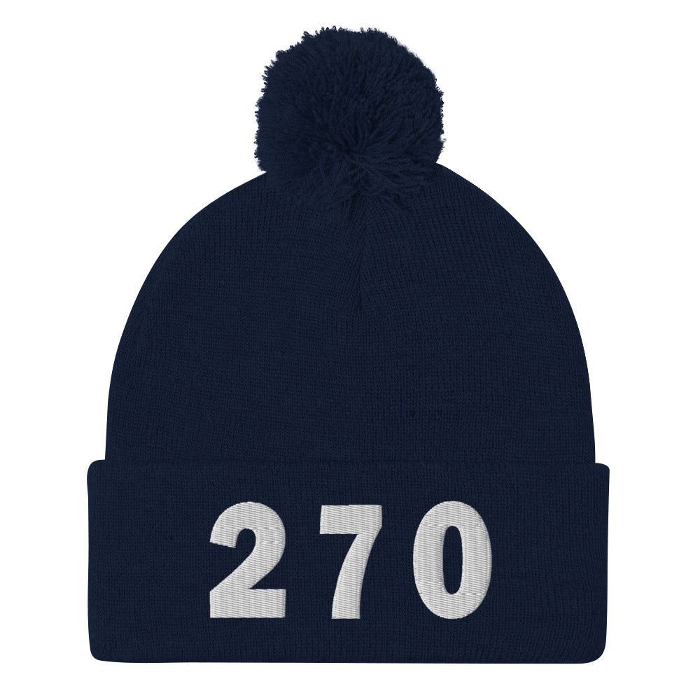 270 Area Code Pom-Pom Beanie