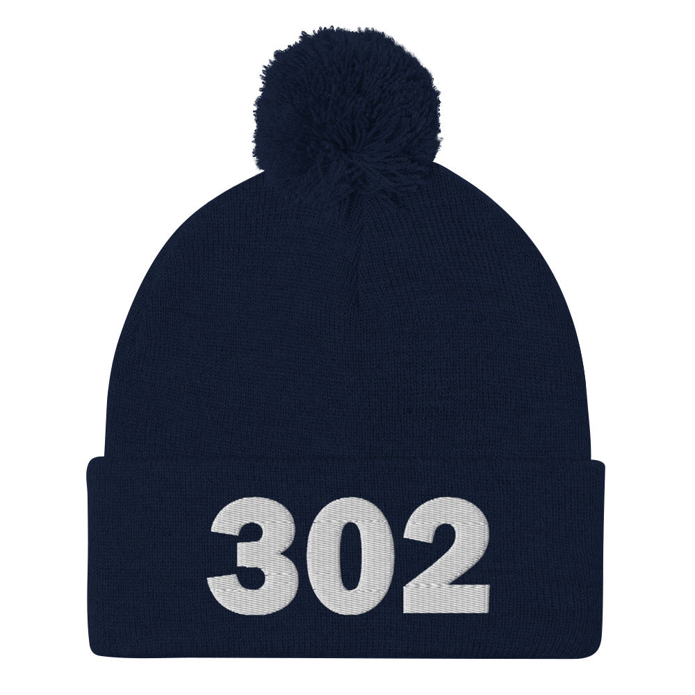 302 Area Code Pom-Pom Beanie