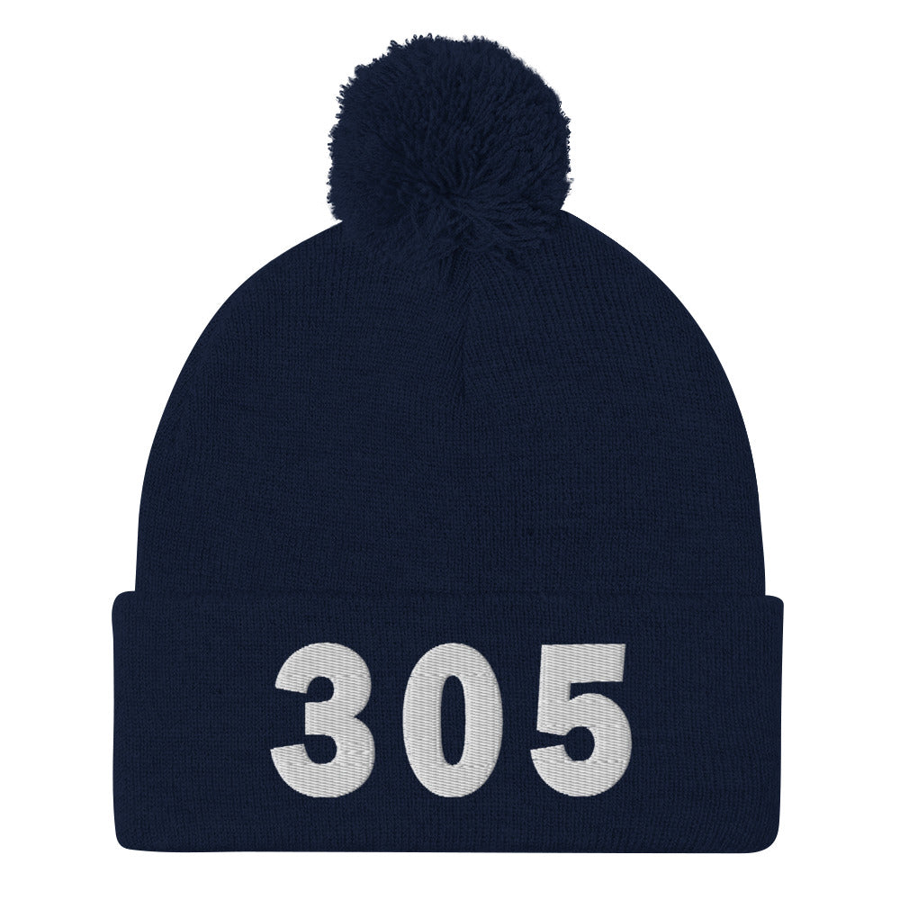 305 Area Code Pom-Pom Beanie