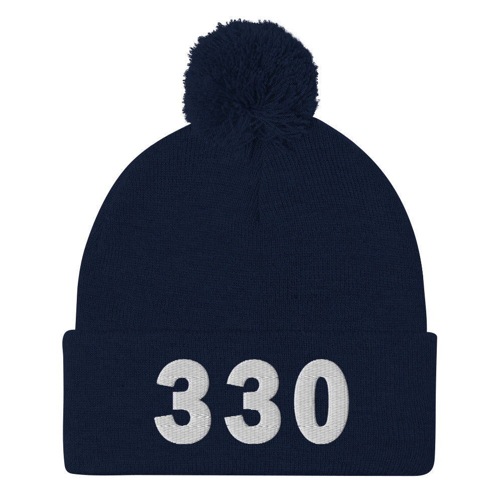 330 Area Code Pom-Pom Beanie