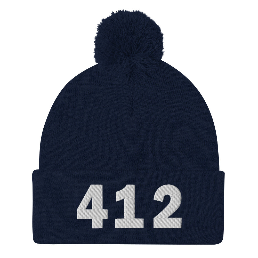 412 Area Code Pom-Pom Beanie