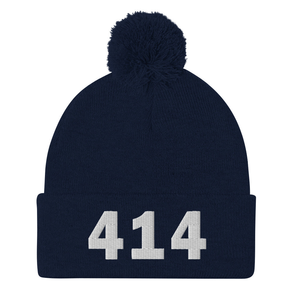 414 Area Code Pom-Pom Beanie