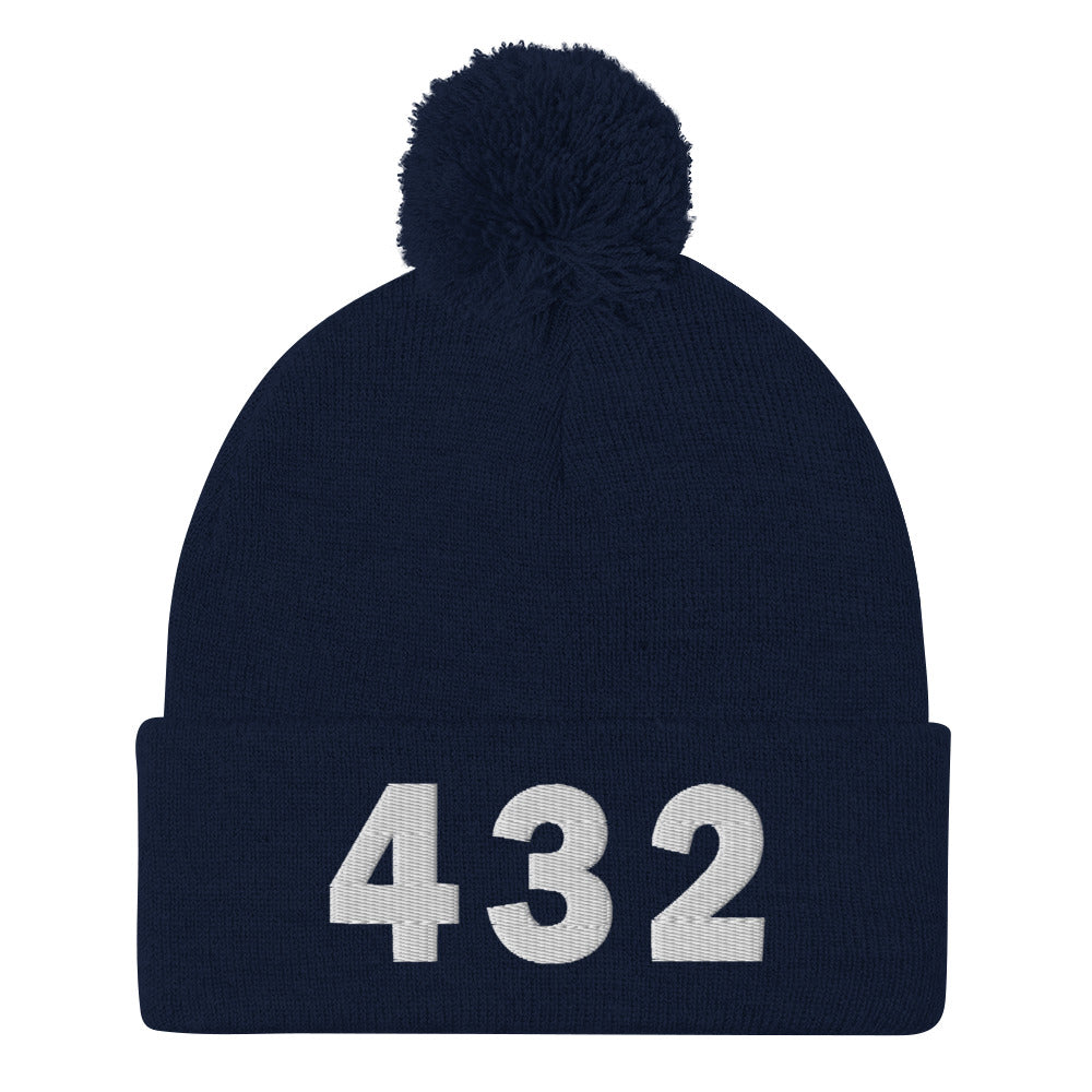432 Area Code Pom-Pom Beanie