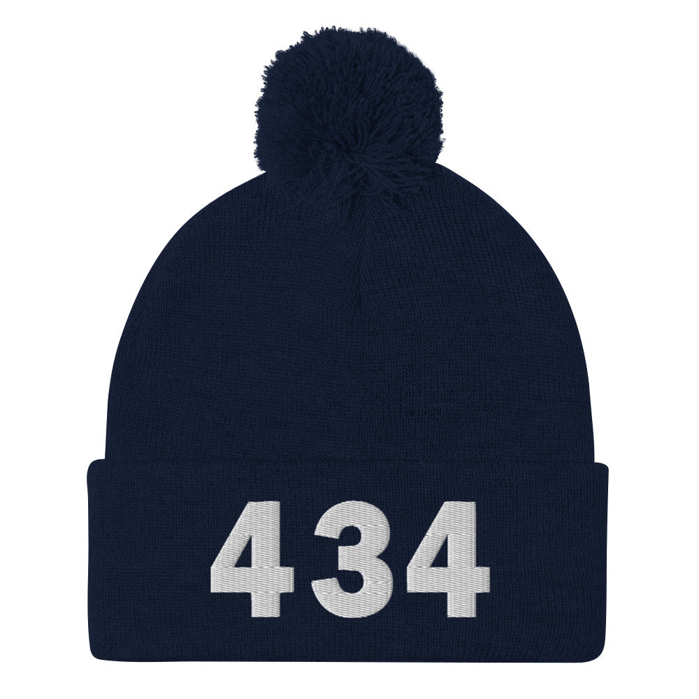 434 Area Code Pom-Pom Beanie