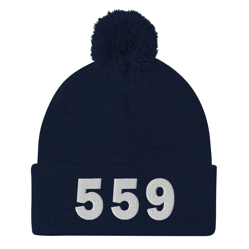 559 Area Code Pom-Pom Beanie