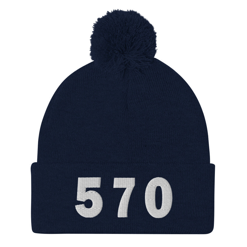 570 Area Code Pom-Pom Beanie