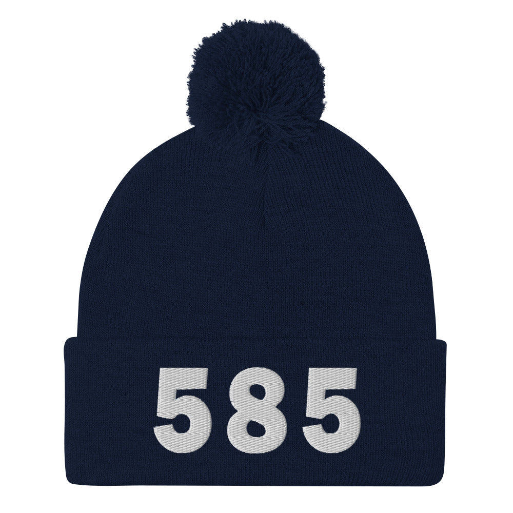 585 Area Code Pom-Pom Beanie