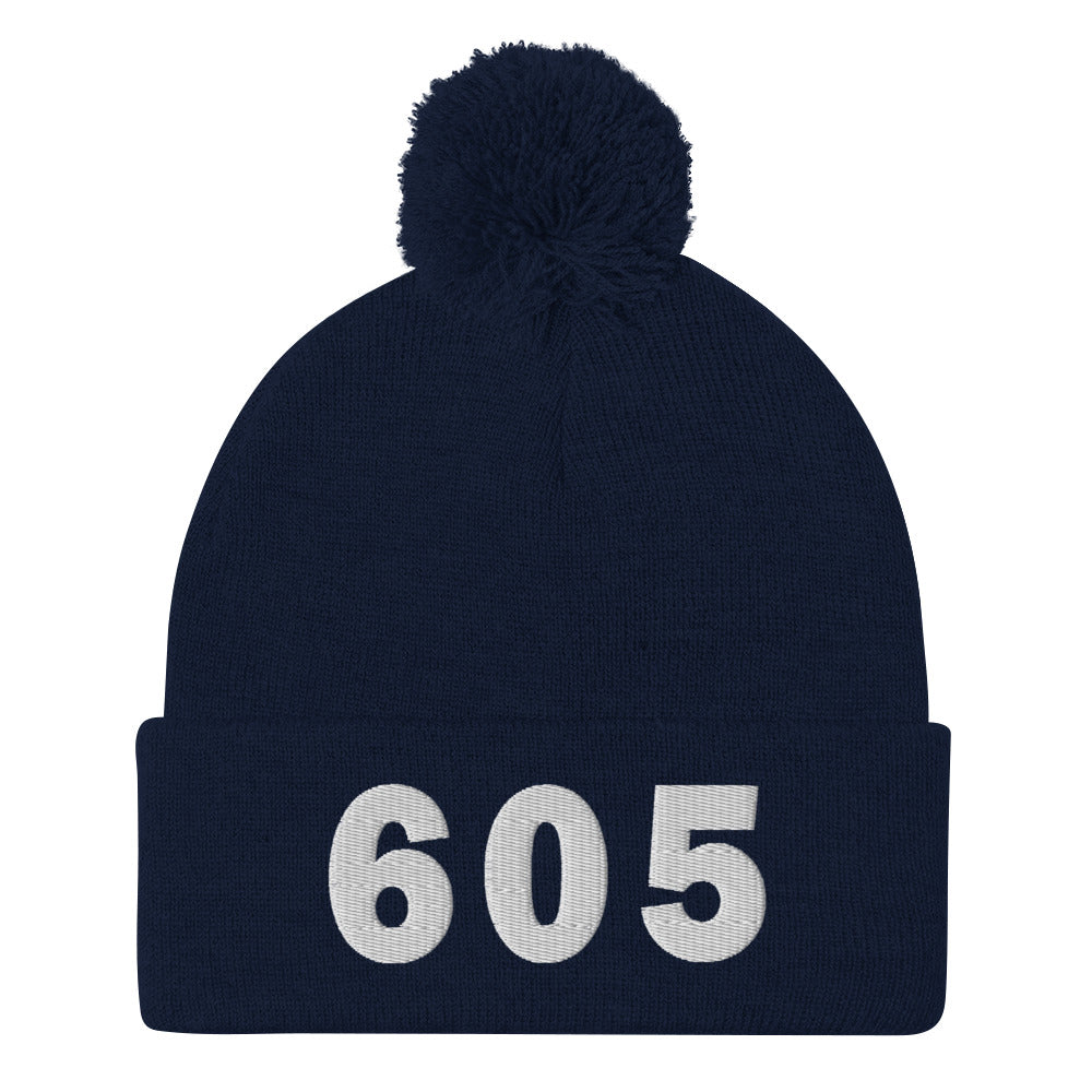 605 Area Code Pom-Pom Beanie