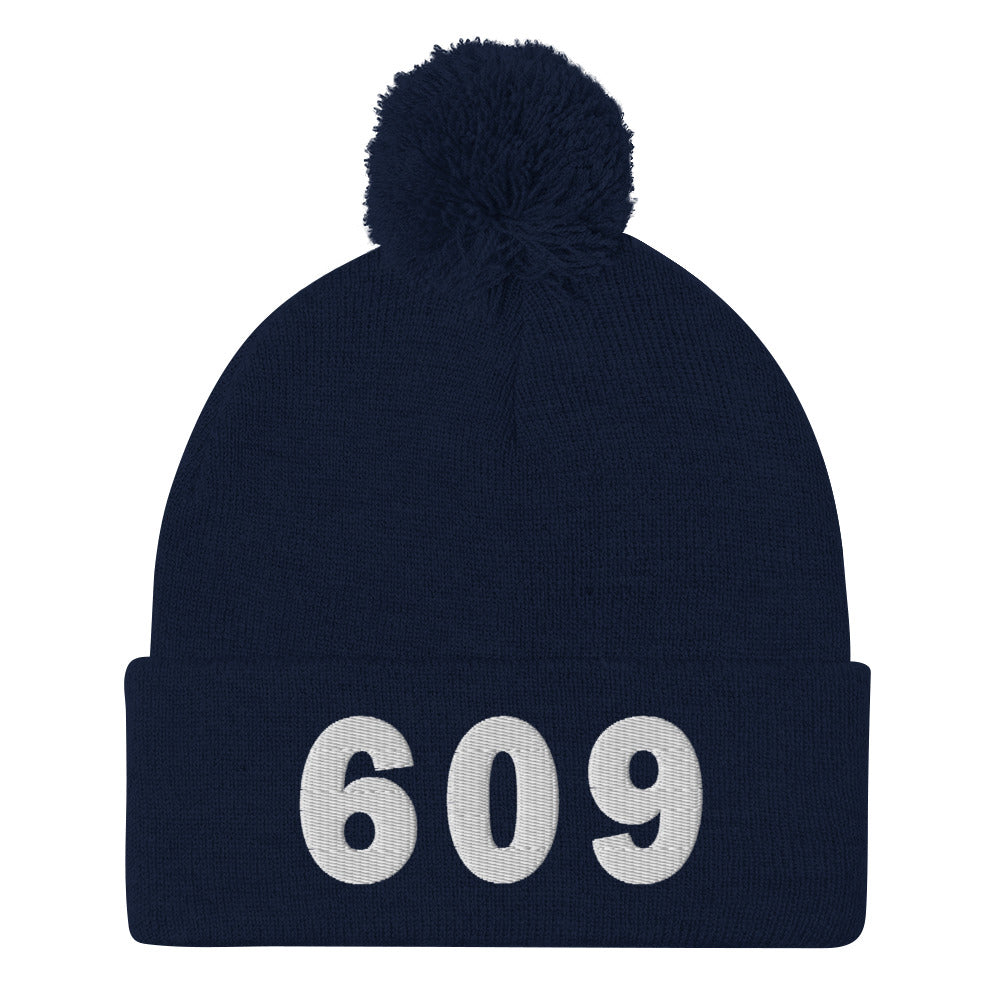 609 Area Code Pom-Pom Beanie