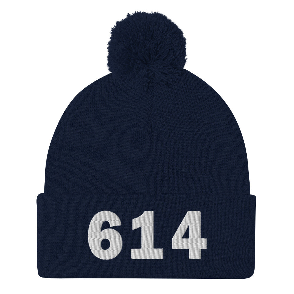 614 Area Code Pom-Pom Beanie