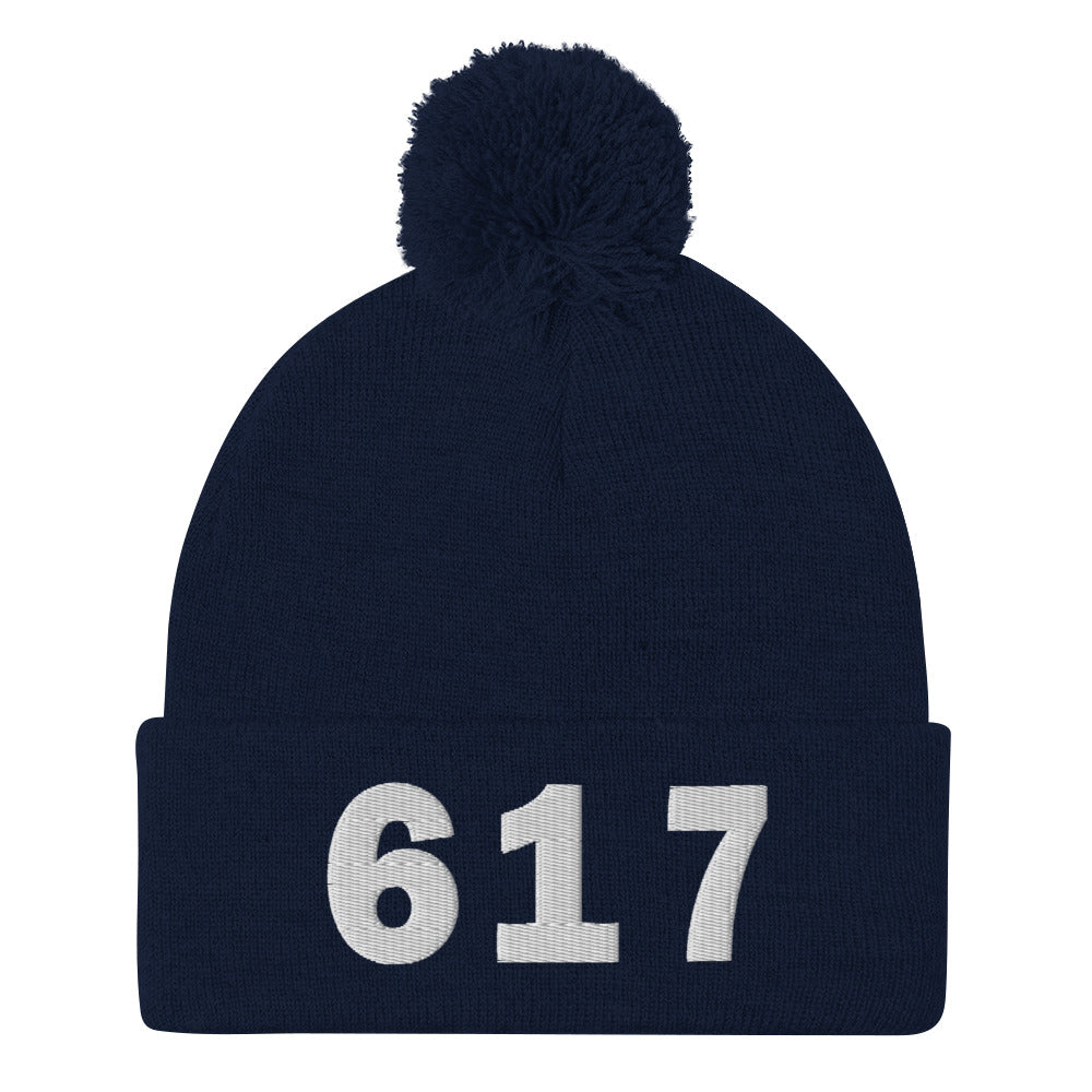 617 Area Code Pom-Pom Beanie