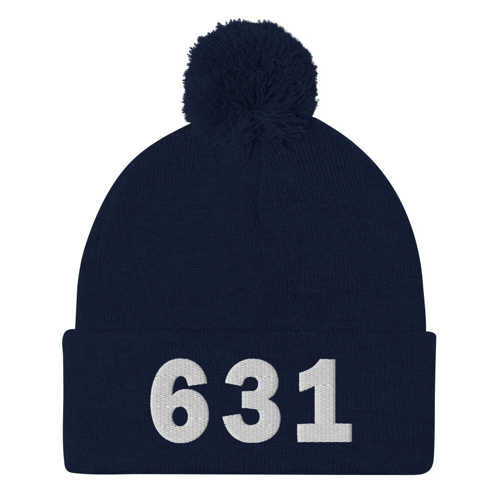 631 Area Code Pom-Pom Beanie