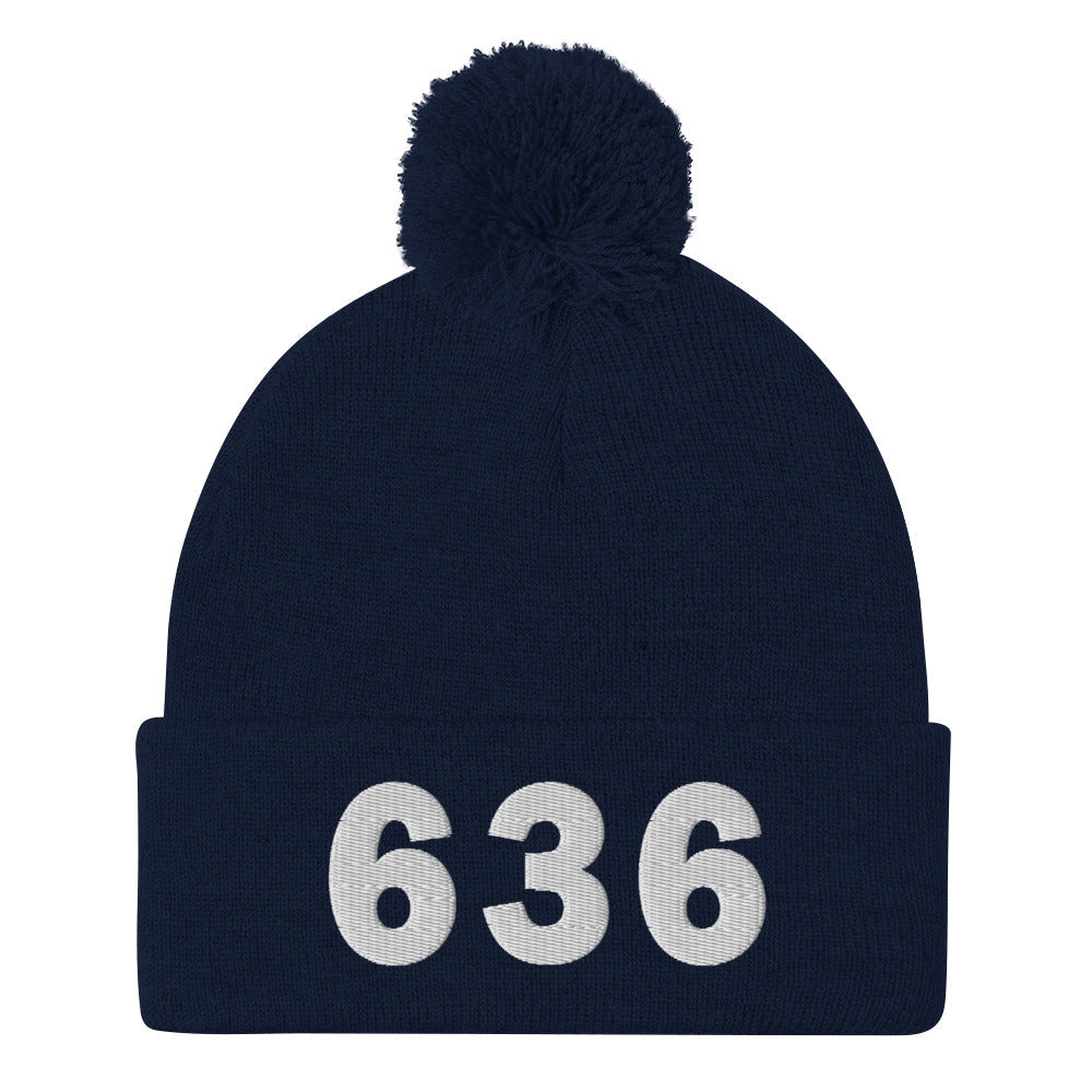 636 Area Code Pom-Pom Beanie