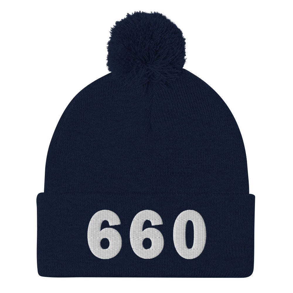 660 Area Code Pom-Pom Beanie