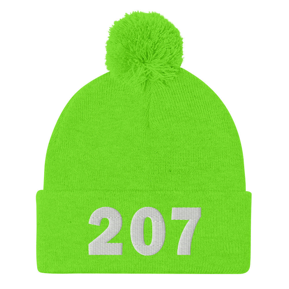 207 Area Code Pom-Pom Beanie