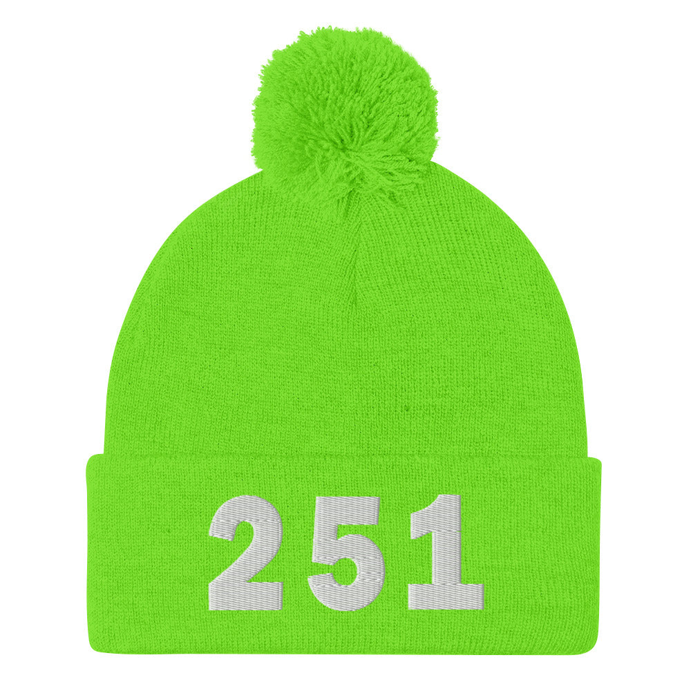 251 Area Code Pom-Pom Beanie