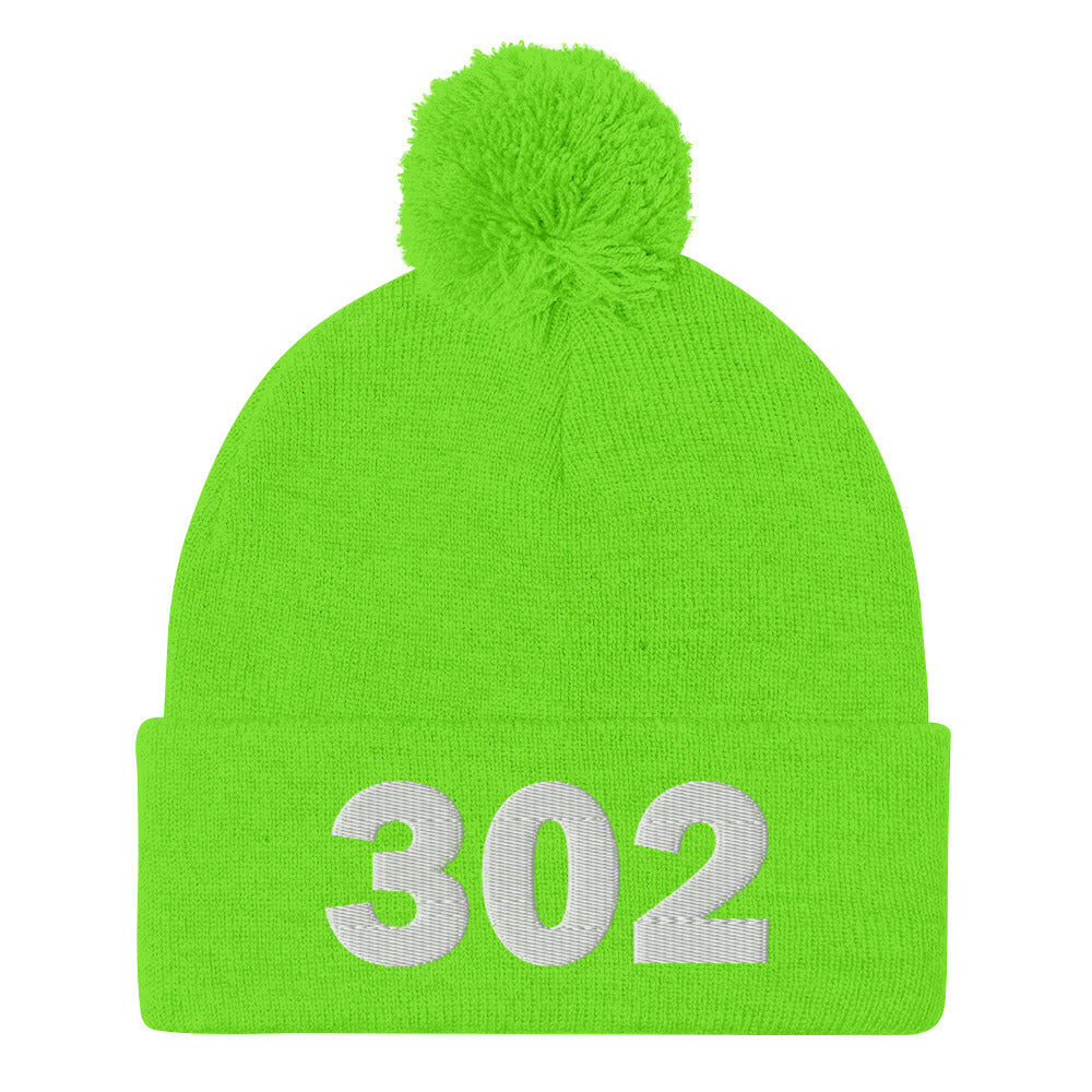 302 Area Code Pom-Pom Beanie
