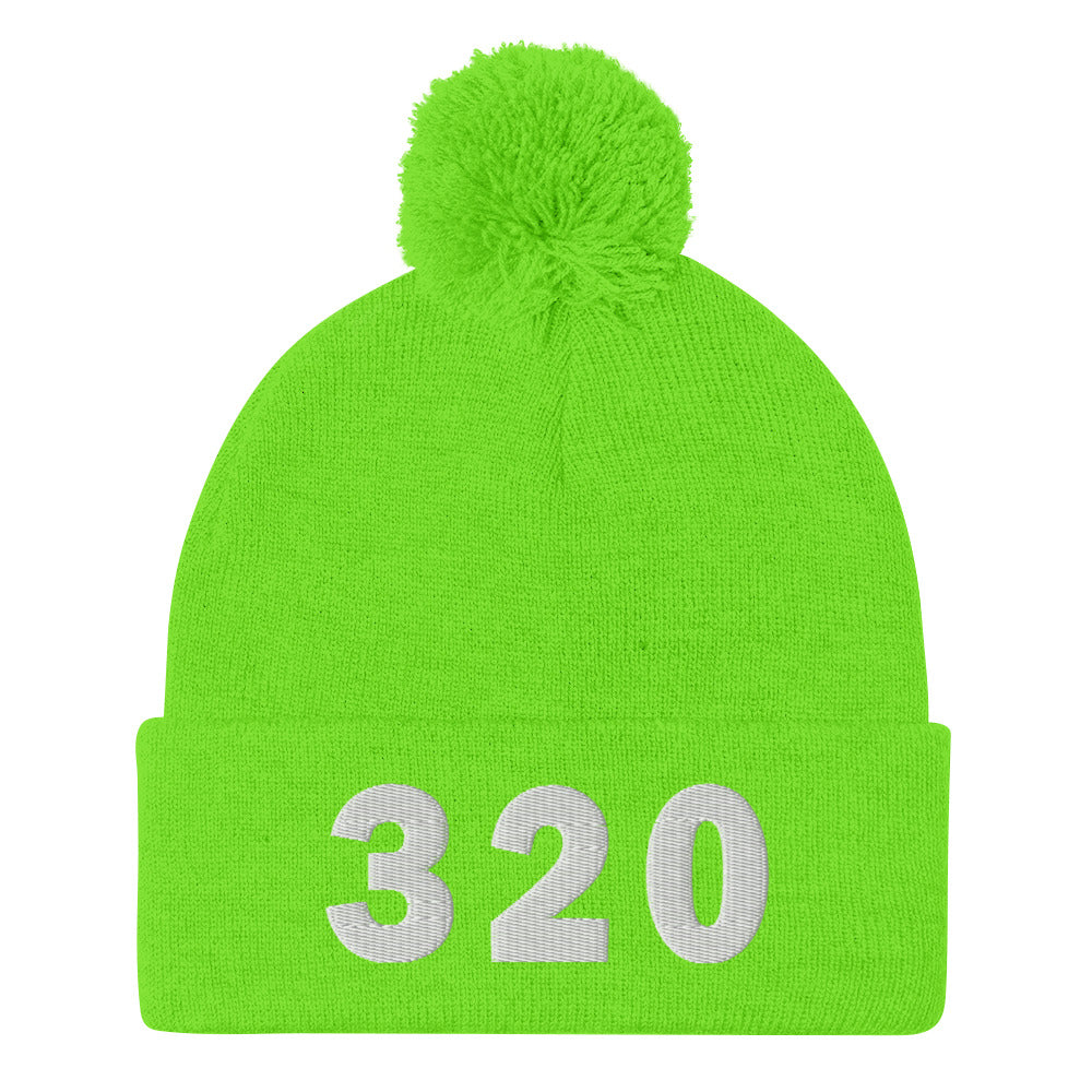 320 Area Code Pom-Pom Beanie