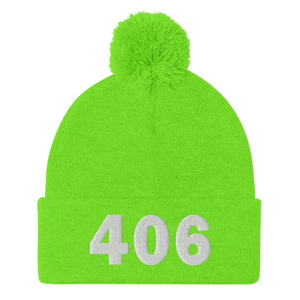 406 Area Code Pom-Pom Beanie