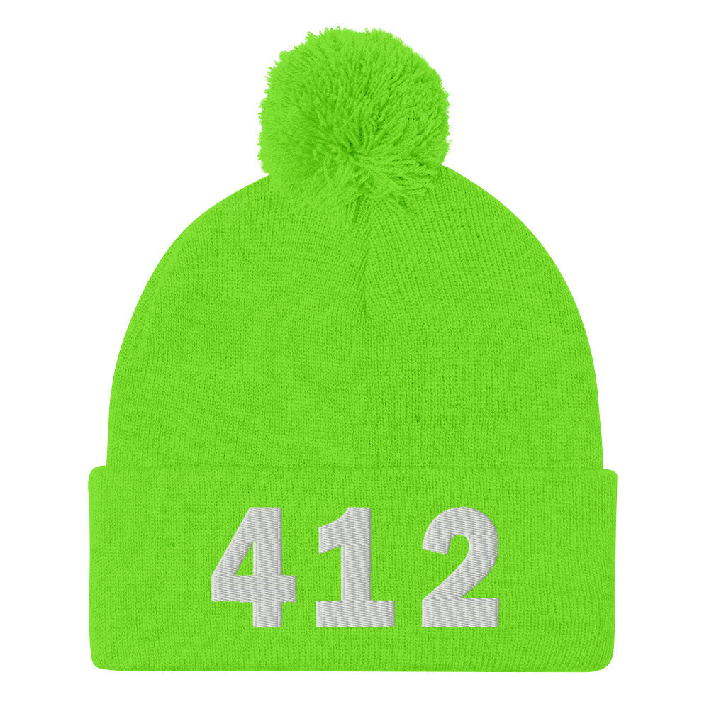 412 Area Code Pom-Pom Beanie