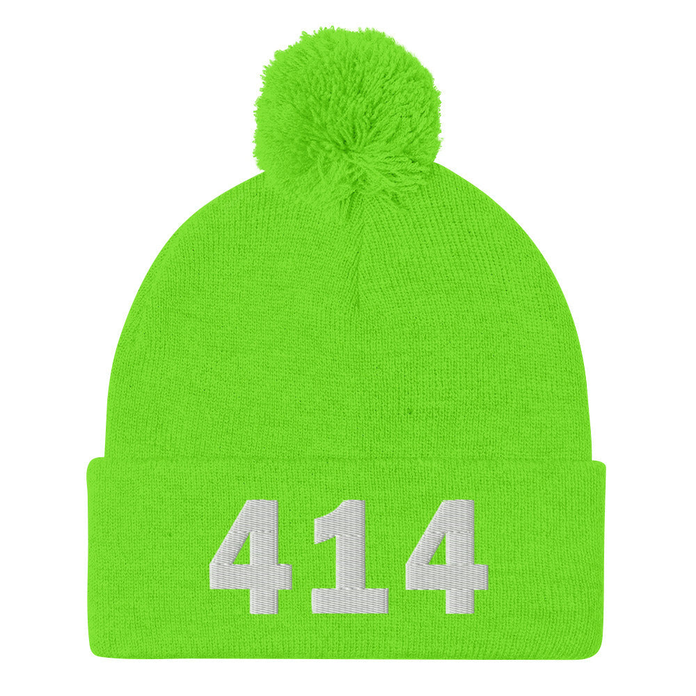 414 Area Code Pom-Pom Beanie