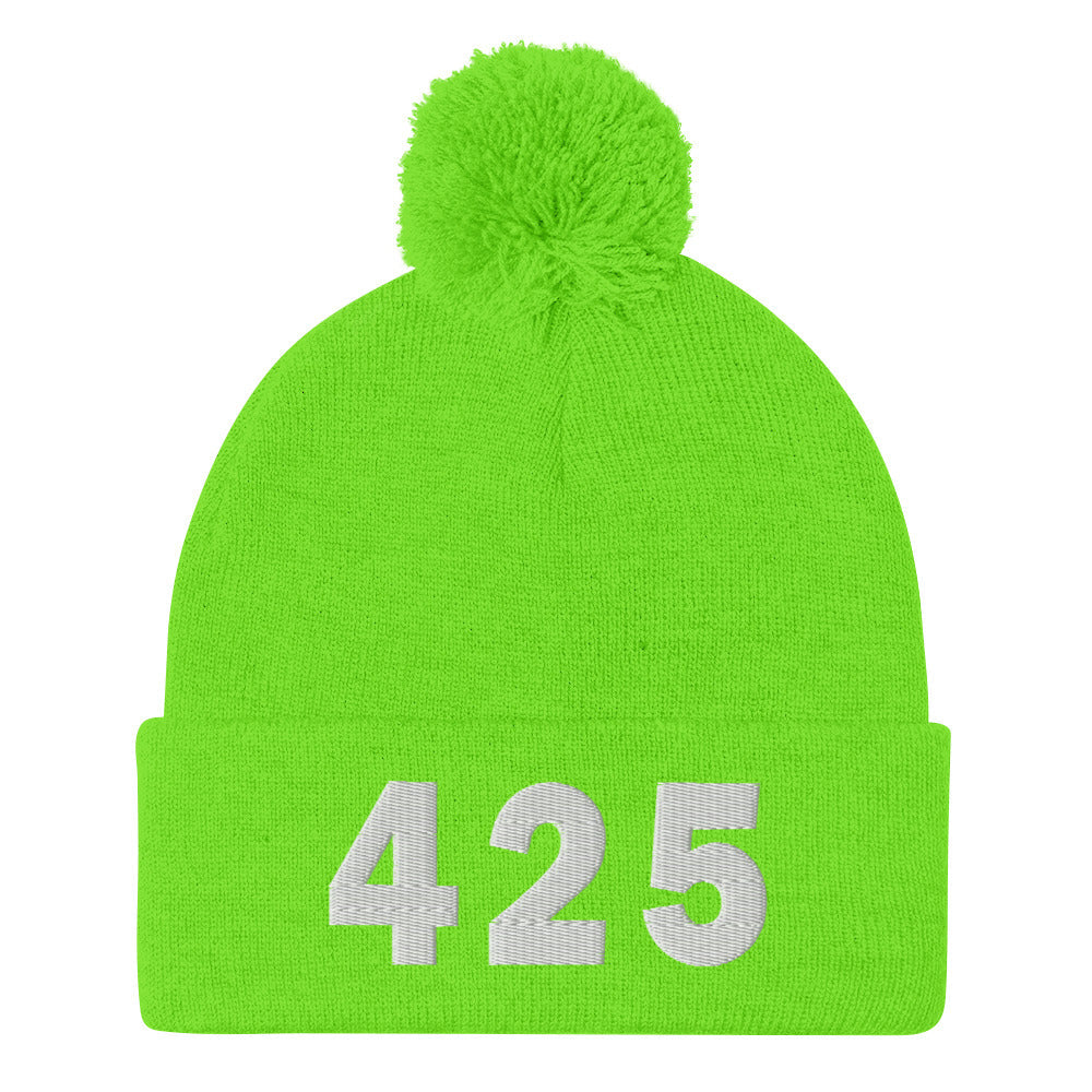 425 Area Code Pom-Pom Beanie