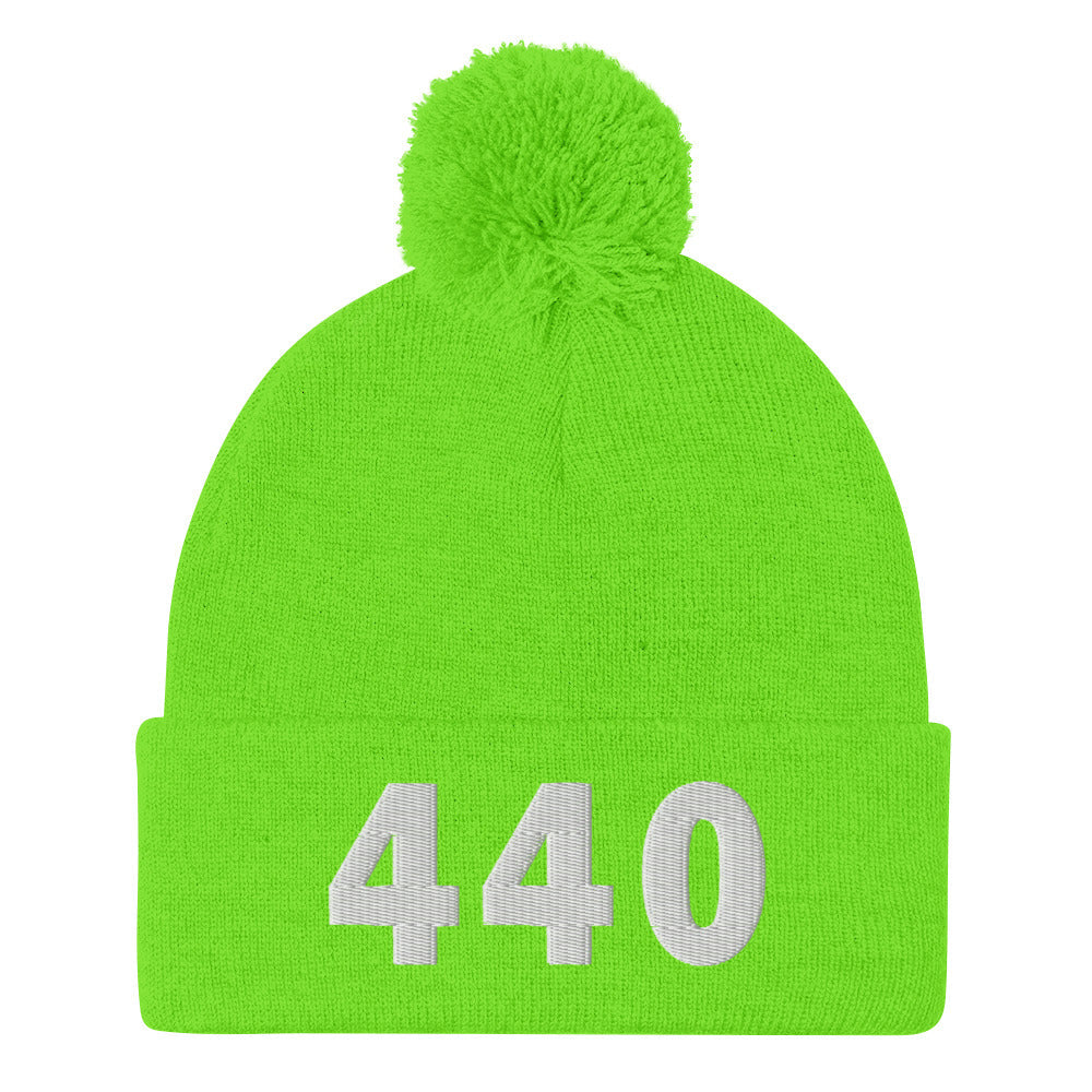 440 Area Code Pom-Pom Beanie