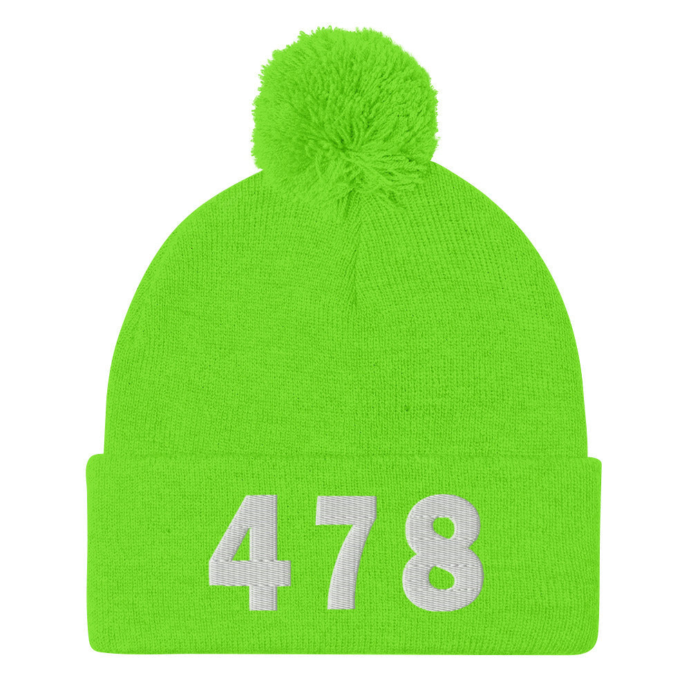 478 Area Code Pom-Pom Beanie