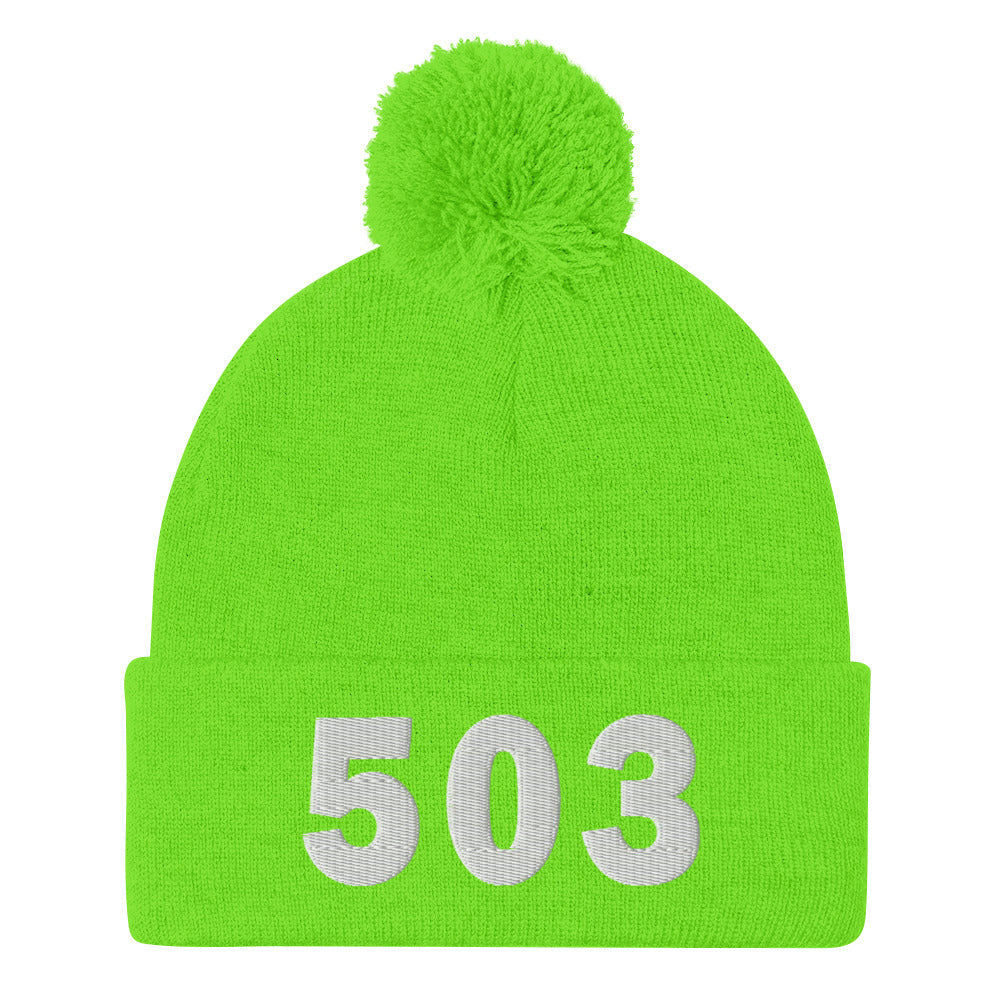 503 Area Code Pom-Pom Beanie