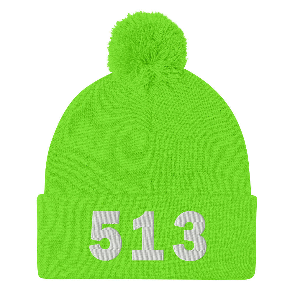 513 Area Code Pom-Pom Beanie