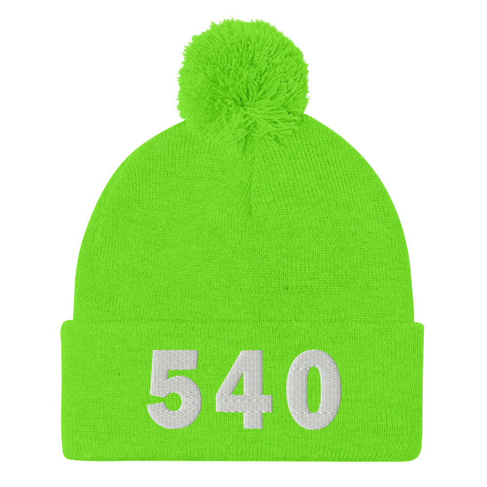540 Area Code Pom-Pom Beanie