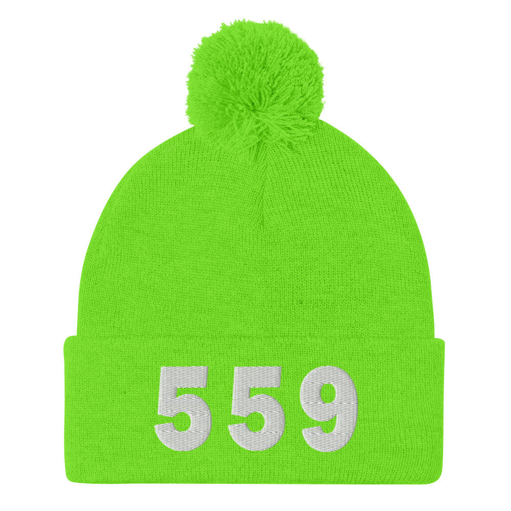 559 Area Code Pom-Pom Beanie