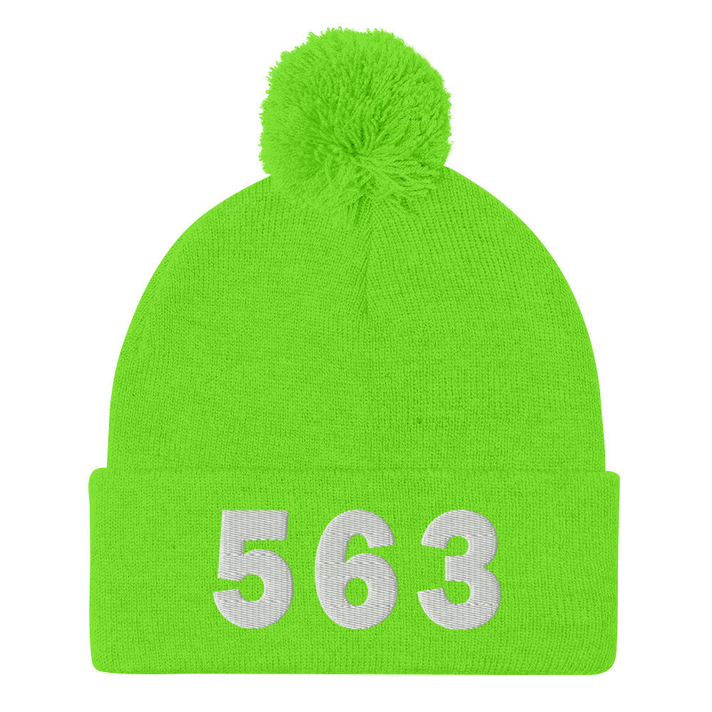 563 Area Code Pom-Pom Beanie