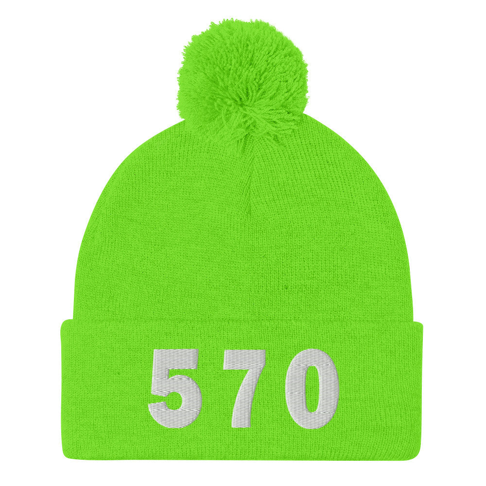 570 Area Code Pom-Pom Beanie