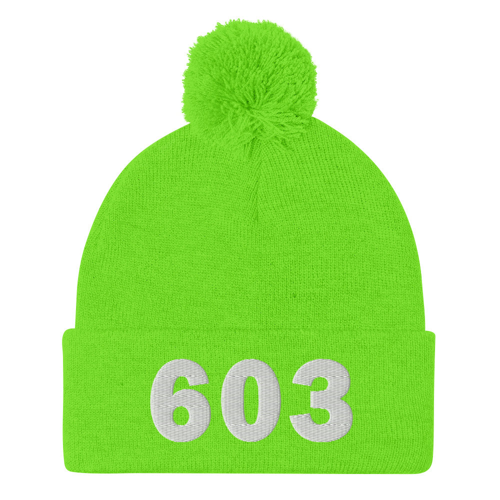 603 Area Code Pom-Pom Beanie