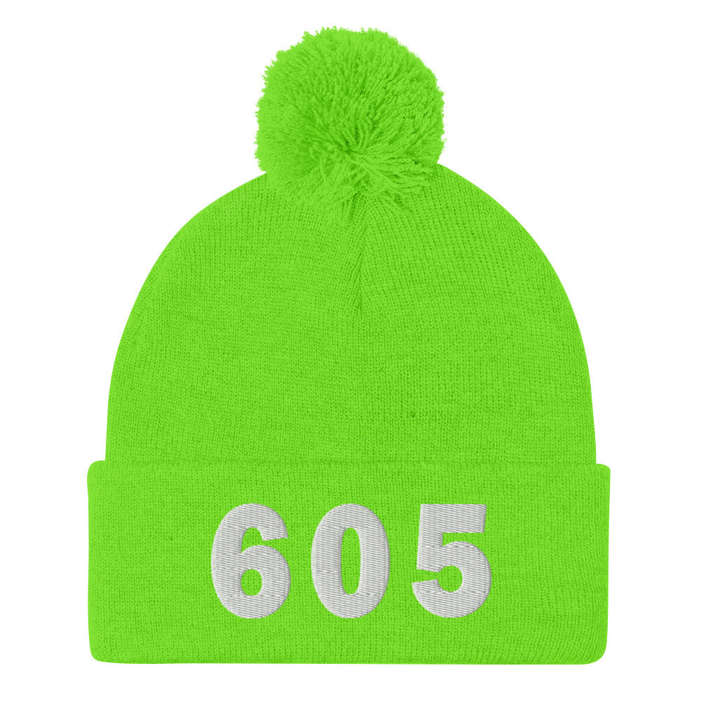 605 Area Code Pom-Pom Beanie