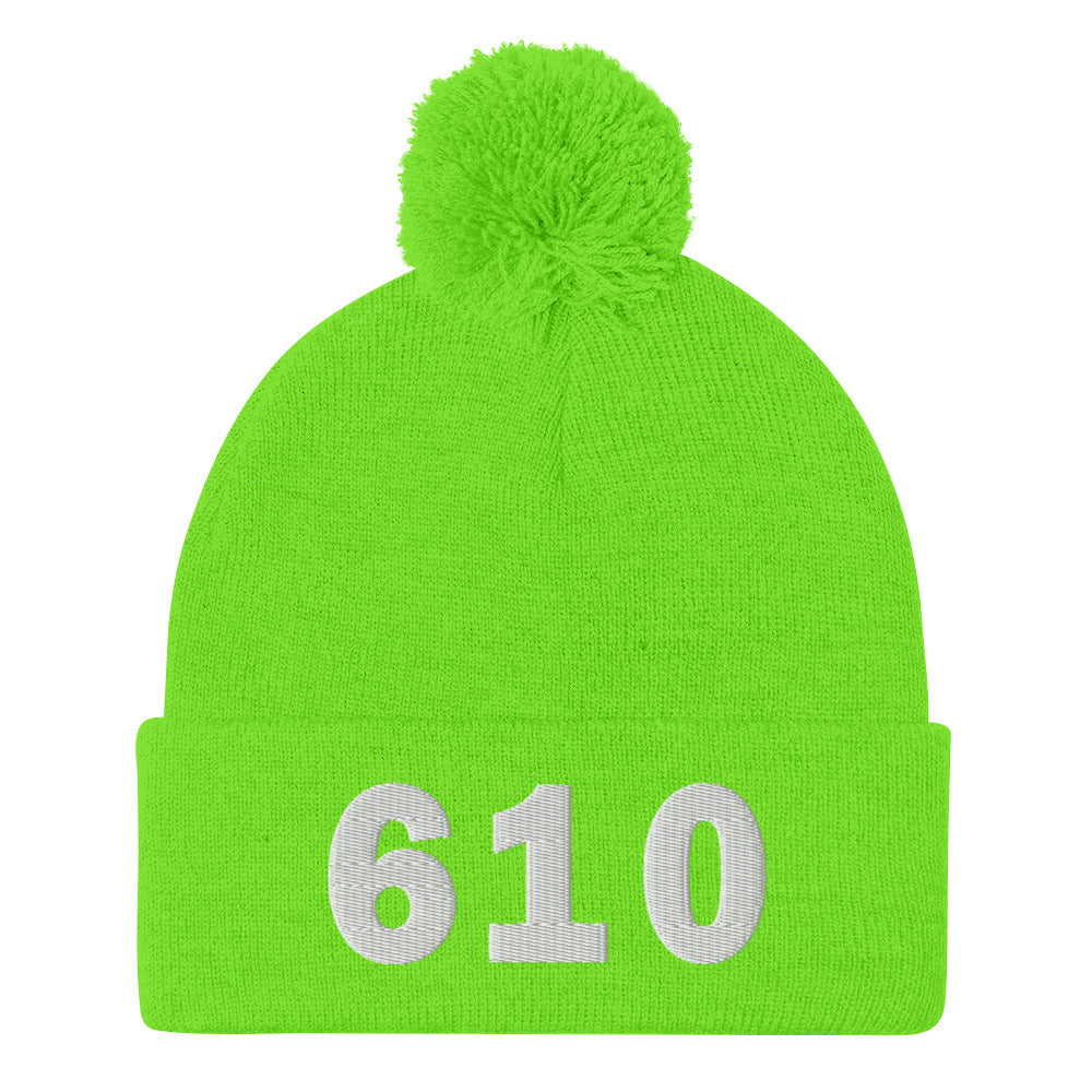610 Area Code Pom-Pom Beanie