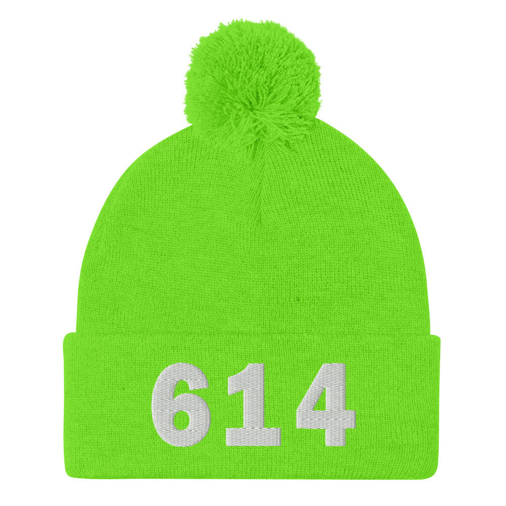 614 Area Code Pom-Pom Beanie