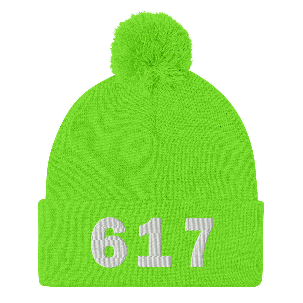 617 Area Code Pom-Pom Beanie