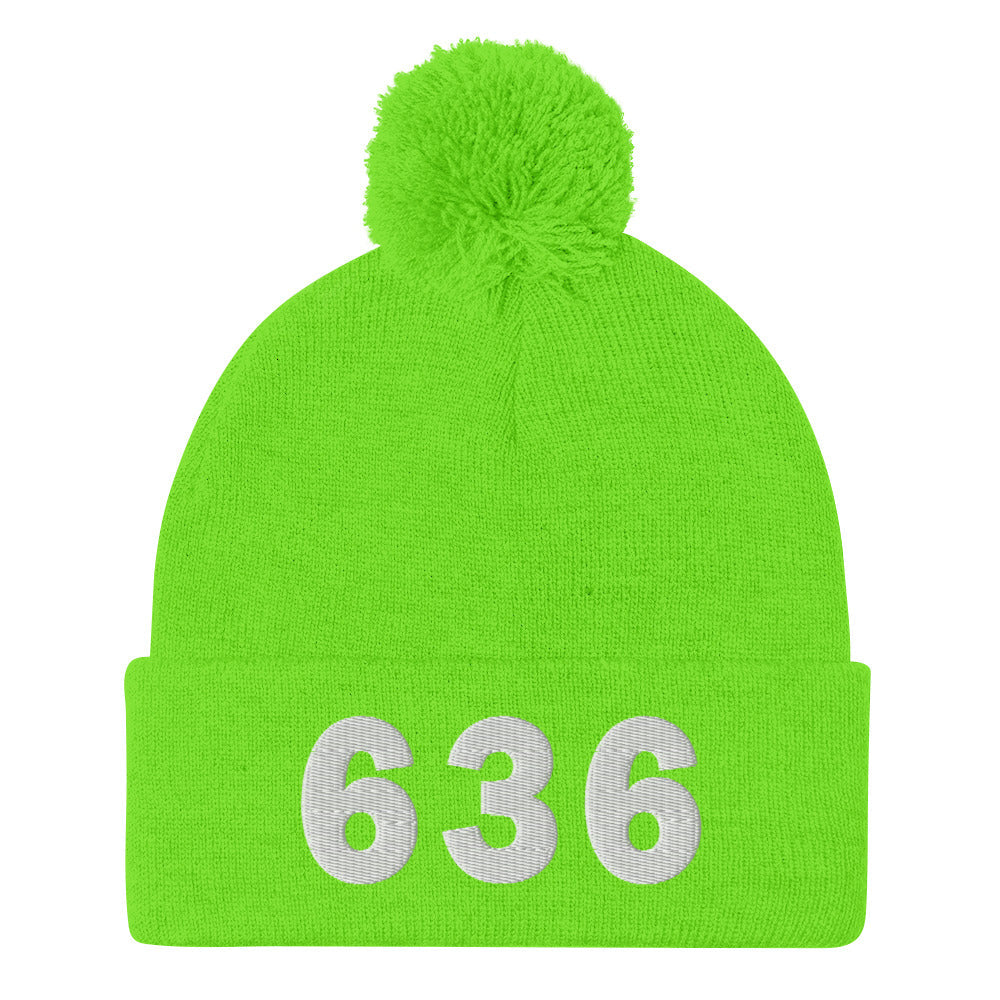 636 Area Code Pom-Pom Beanie