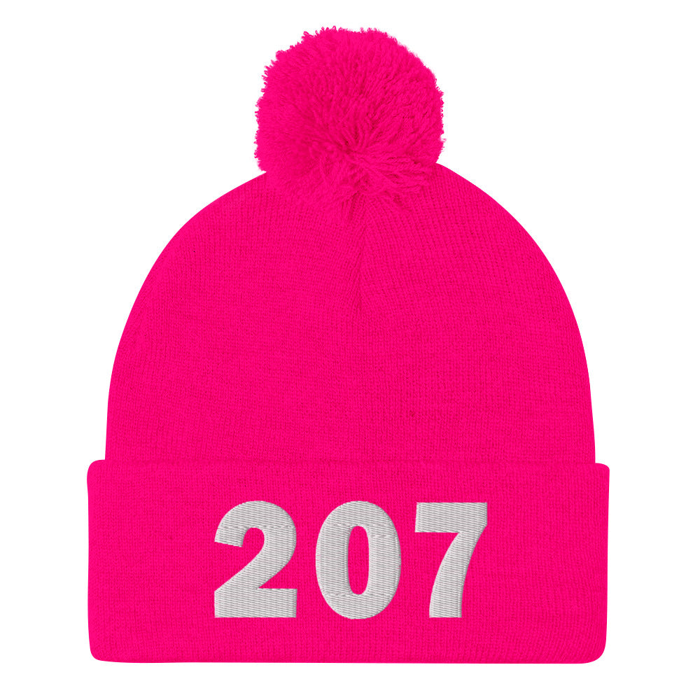 207 Area Code Pom-Pom Beanie