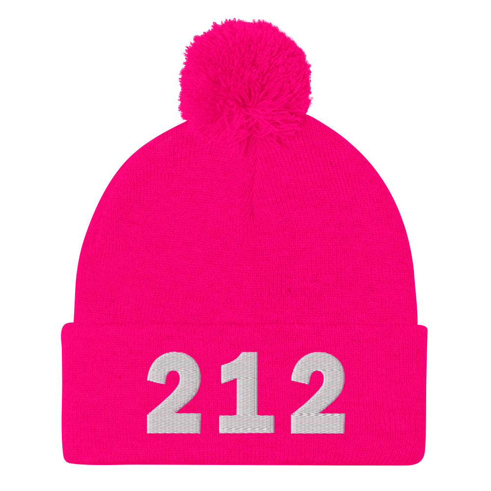 212 Area Code Pom-Pom Beanie
