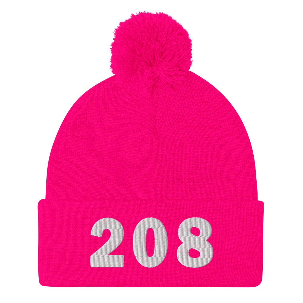 208 Area Code Pom-Pom Beanie
