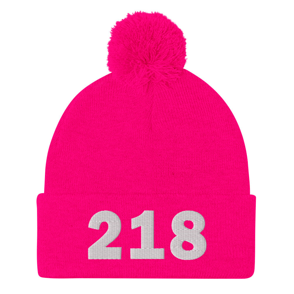 218 Area Code Pom-Pom Beanie