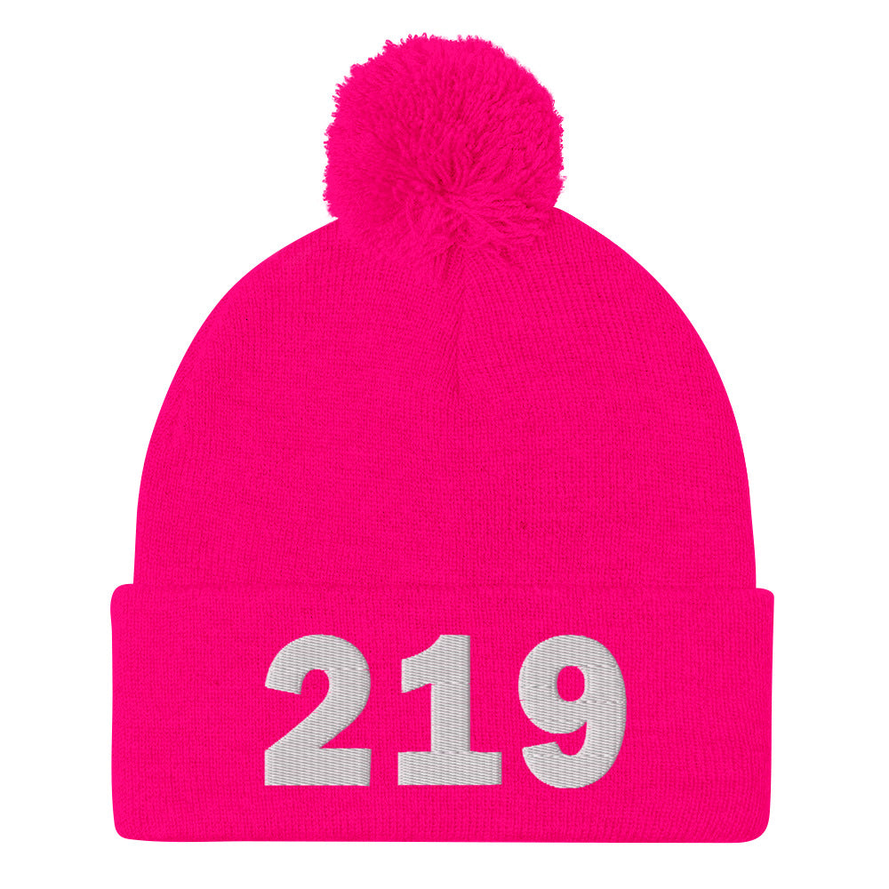 219 Area Code Pom-Pom Beanie
