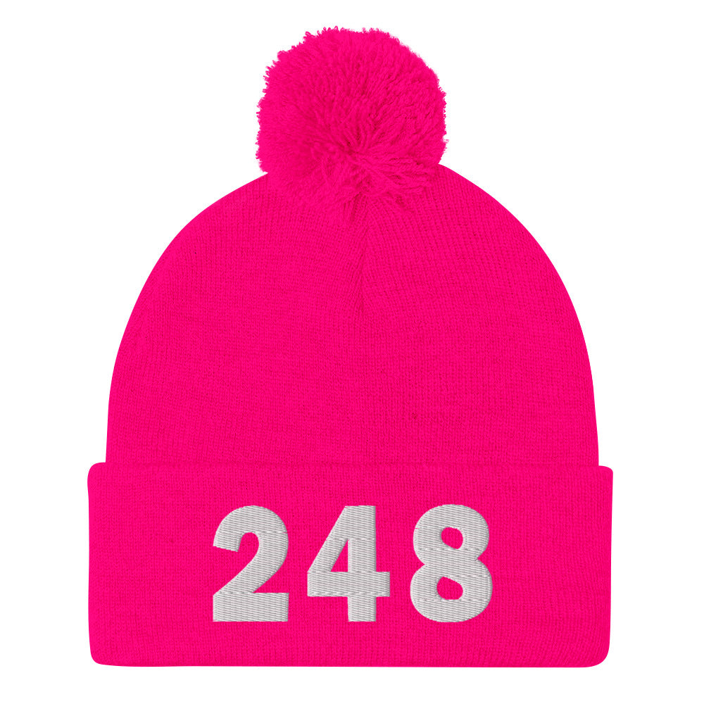 248 Area Code Pom-Pom Beanie