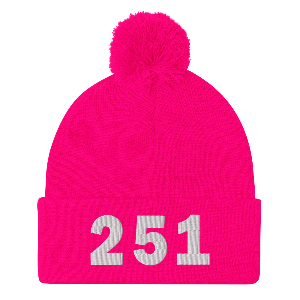251 Area Code Pom-Pom Beanie