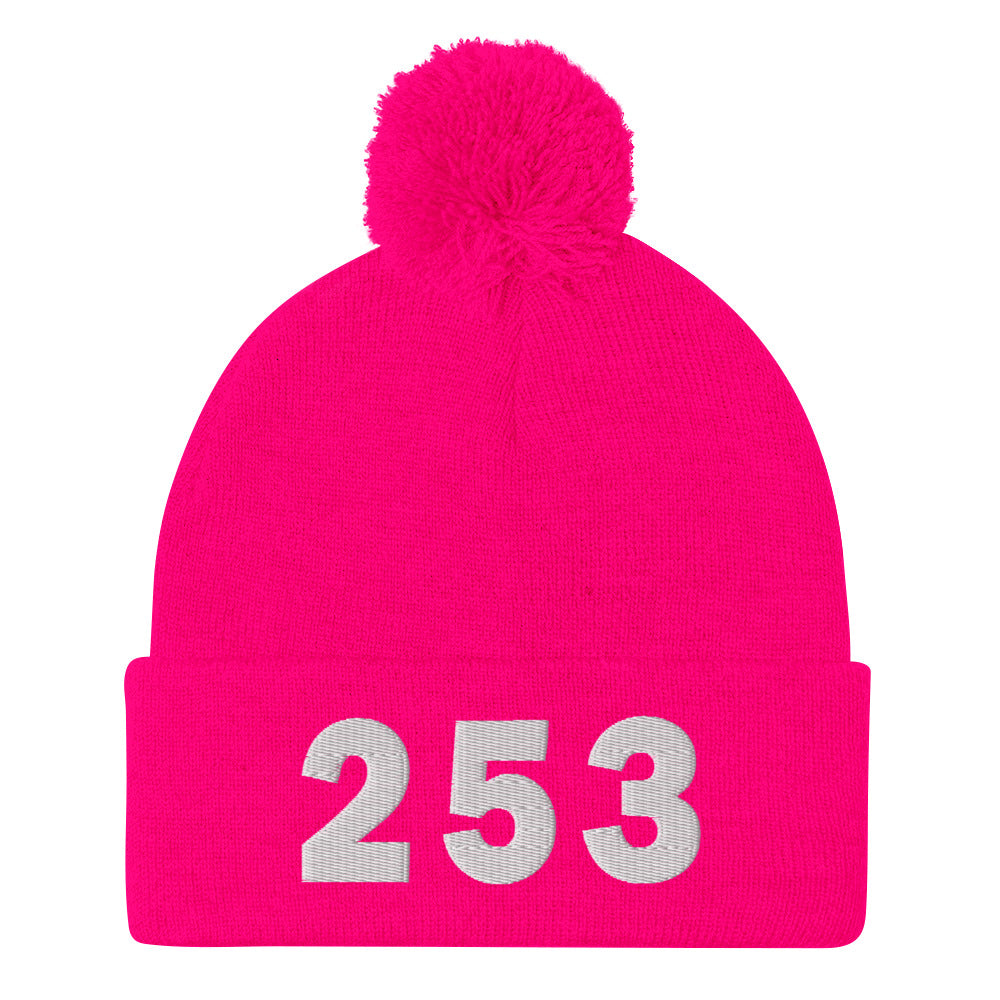 253 Area Code Pom-Pom Beanie