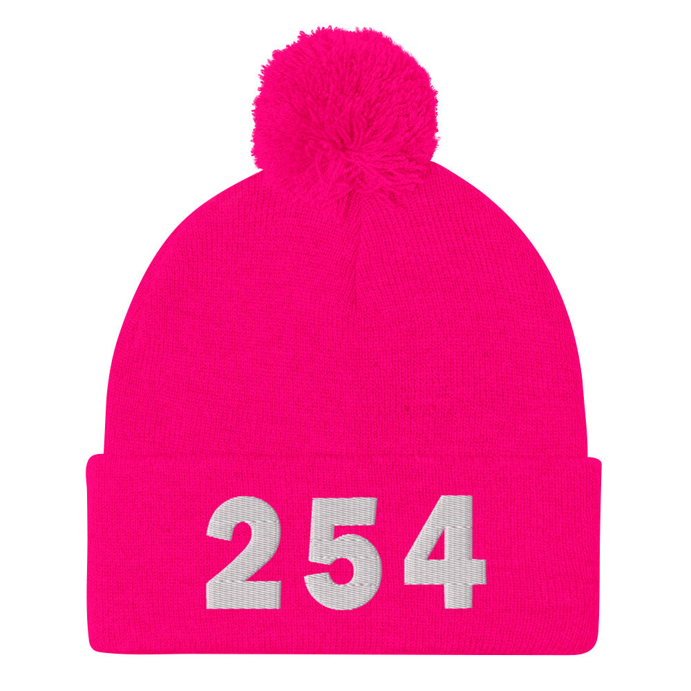 254 Area Code Pom-Pom Beanie